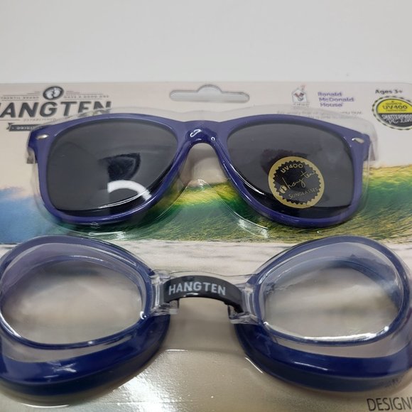 Hang Ten Kids Blue Sunglasses and Swim Goggles Set Vacation Water Fun Toys‎ - Picture 4 of 8